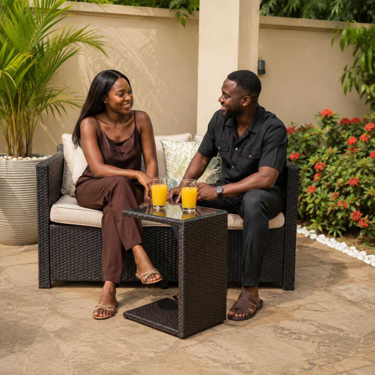 C-Shape Rattan Side Table @HOG - Home, Office, Garden, Online Marketplace