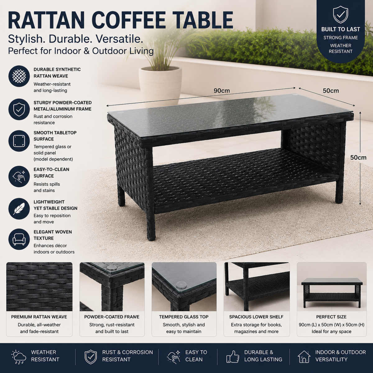 Rattan Coffee Table @HOG - Home, Office, Garden, Online Marketplace