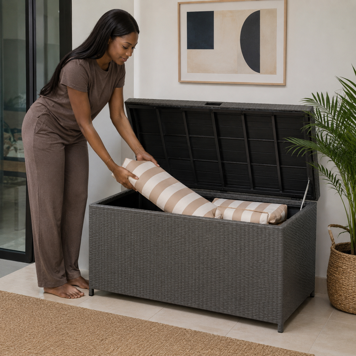 Rattan Cushion Storage Deck Box - Large @HOG - Home, Office, Garden, Online Marketplace