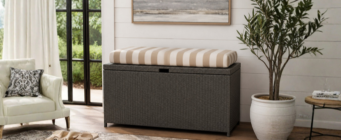 Rattan Cushion Storage Deck Box - Large @HOG - Home, Office, Garden, Online Marketplace