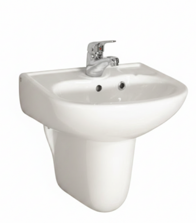 Ece K-Form Washbasin 55cm with Half Pedestal @HOG - Home, Office, Garden, Online Marketplace