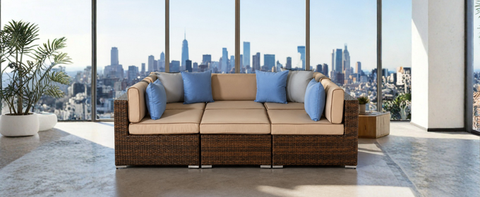 6 Piece Rattan Garden Daybed Sofa Set @HOG - Home, Office, Garden, Online Marketplace