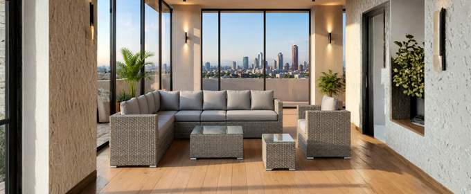 Grey Wicker Rattan Set 8 Seater @HOG - Home, Office, Garden, Online Marketplace