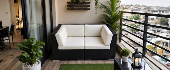 Outdoor Patio Rattan Furniture - Corner Chair- Set of 2 @HOG - Home, Office, Garden, Online Marketplace