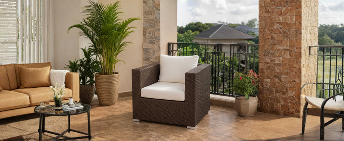 Brown Single Seater Rattan Sofa Set @HOG - Home, Office, Garden, Online Marketplace