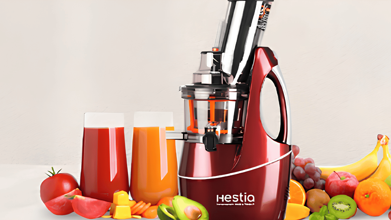 Comparison of centrifugal juicer and slow juicer showing different juice extraction methods and appliance designs for healthy drink preparation.