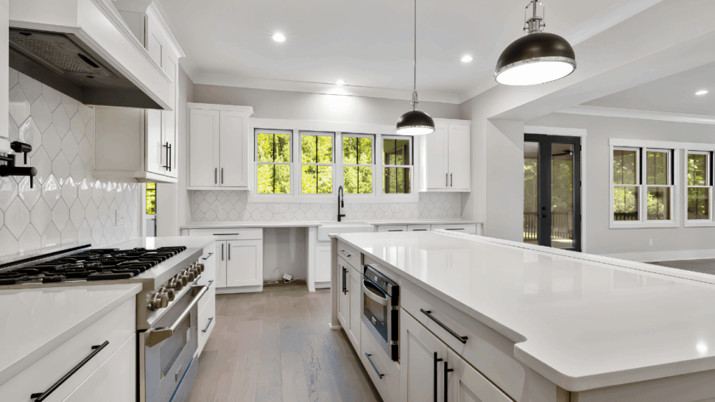 Kitchen organization showing smart storage solutions and design choices that reduce clutter and improve functionality.