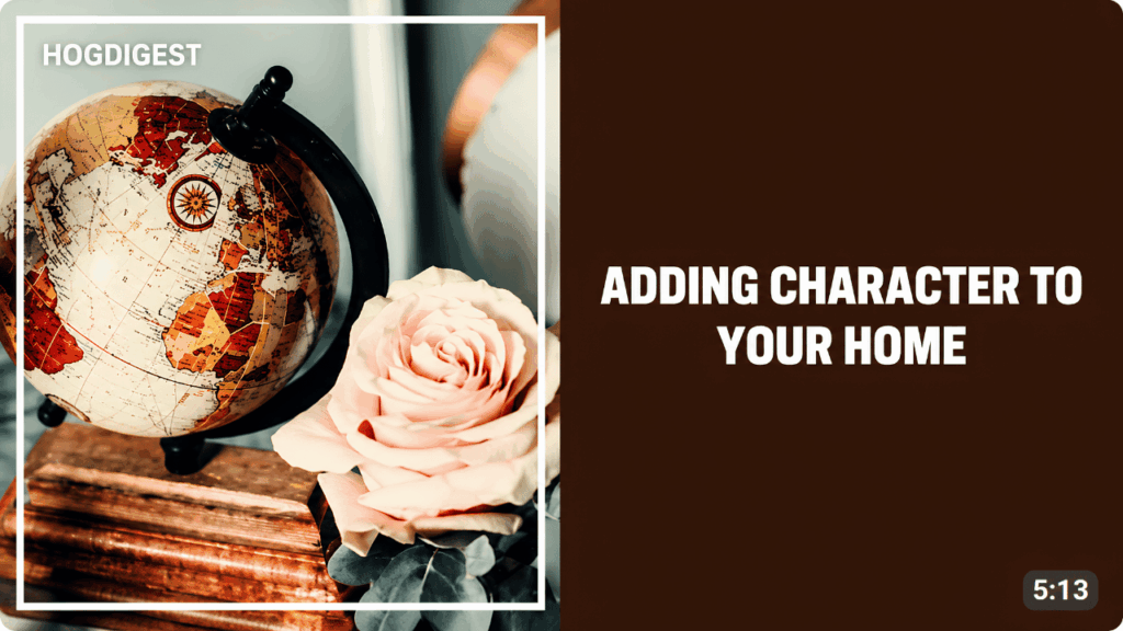 Decorative globe, books, and a rose arranged as stylish home accents, illustrating ways to add character and personality to a living space.
