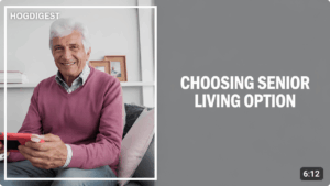 Alt Text: Smiling senior man sitting comfortably at home, representing the process of choosing the right senior living option for aging parents.