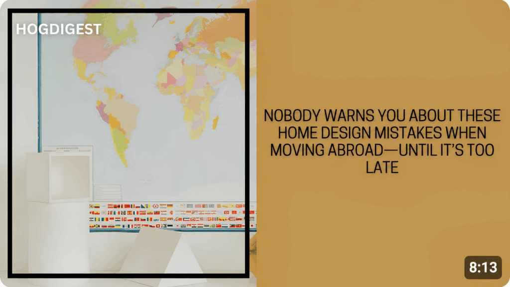 Illustration highlighting common home design mistakes people make when moving abroad and how to avoid them.
