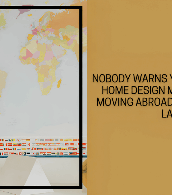 Illustration highlighting common home design mistakes people make when moving abroad and how to avoid them.