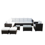 Dark Brown Wicker Rattan Set 8 Seater @HOG - Home, Office, Garden, Online Marketplace