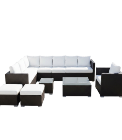 Dark Brown Wicker Rattan Set 8 Seater @HOG - Home, Office, Garden, Online Marketplace