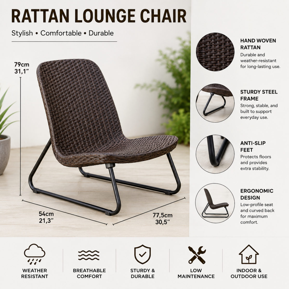 3 Piece Rattan Seating @HOG - Home, Office, Garden, Online Marketplace