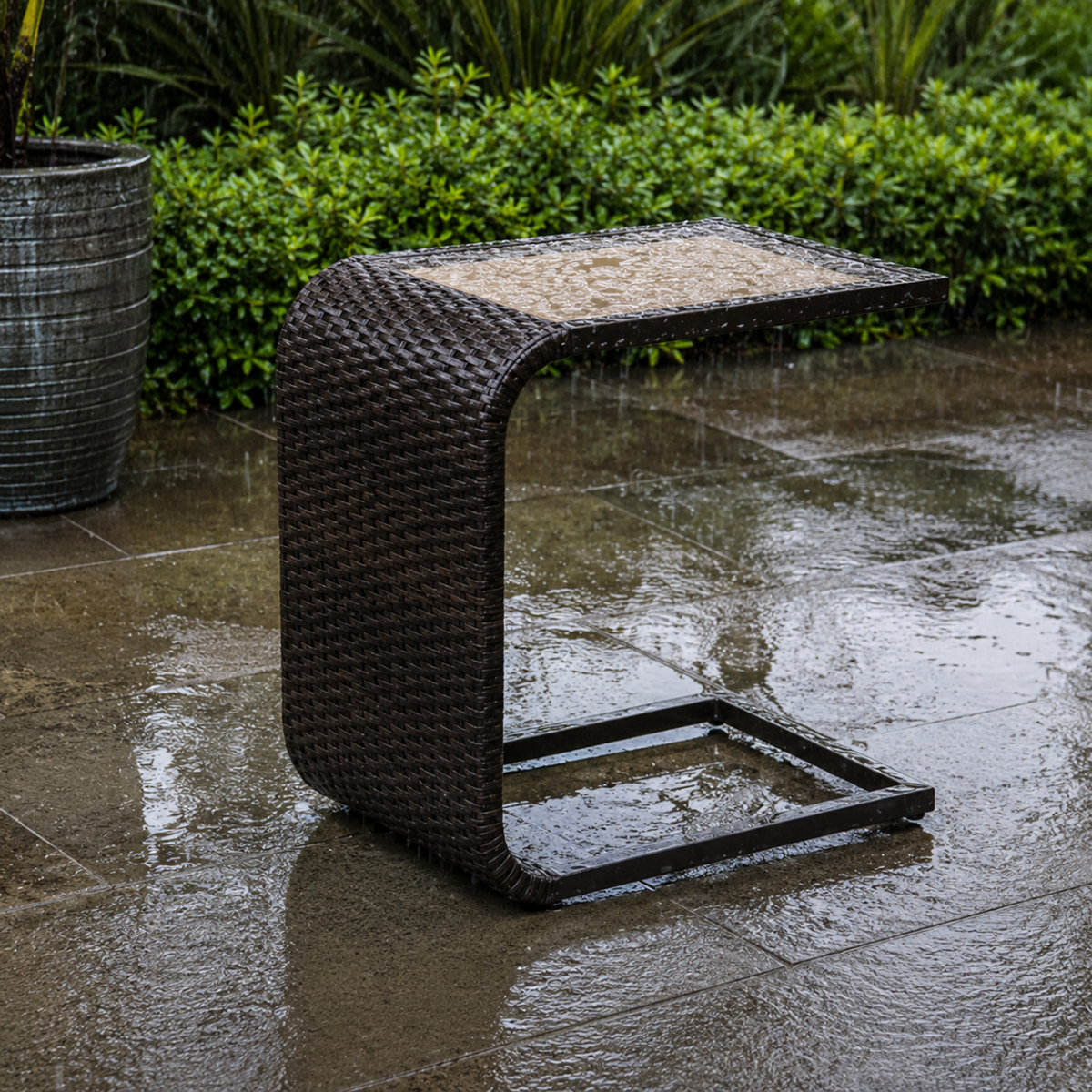 C-Shape Rattan Side Table @HOG - Home, Office, Garden, Online Marketplace