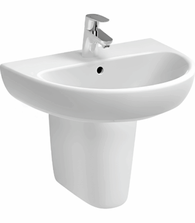 Pozzi-Ginori Selnova 3 Washbasin 50cm + Half Pedestal @HOG - Home, Office, Garden, Online Marketplace
