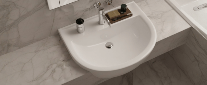 Pozzi-Ginori Ydra Semi Recesses Washbasin 64cm @HOG - Home, Office, Garden, Online Marketplace