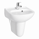 Ece DL Washbasin 45cm with Semi-Pedestal and Fixing Kit @HOG - Home, Office, Garden, Online Marketplace