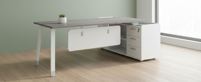Classic Office Desk 1.8 Meter with Extension @HOG - Home, Office, Garden, Online Marketplace